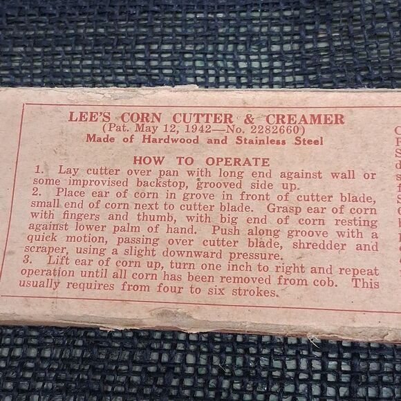 Vintage Lee's Corn Cutter & Creamer - Picture 3 of 5